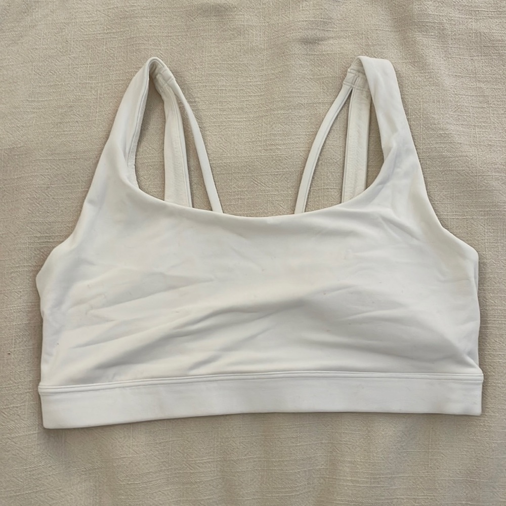 White Athleta Sports Bra